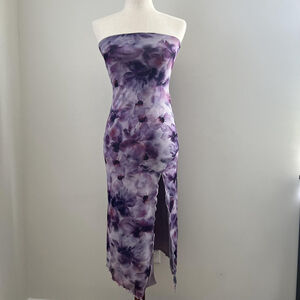 Urban Outfitters | Dresses | Urban Outfitters Tierra Chiffon Cowl Neck  Asymmetrical Midi Dress
